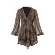 Rochie scurta din voal animal print